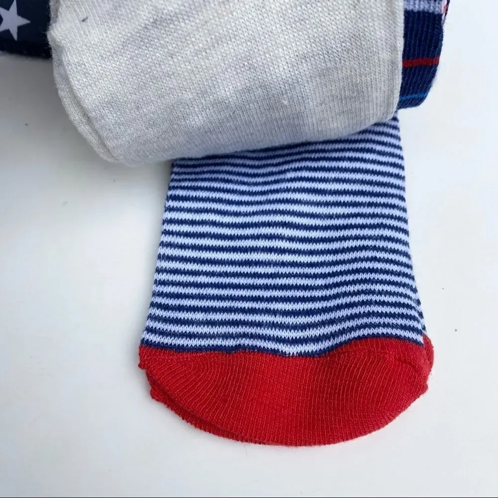 Rae Dunn Patriotic Ankle Socks 10pk Red White Blue NWT
